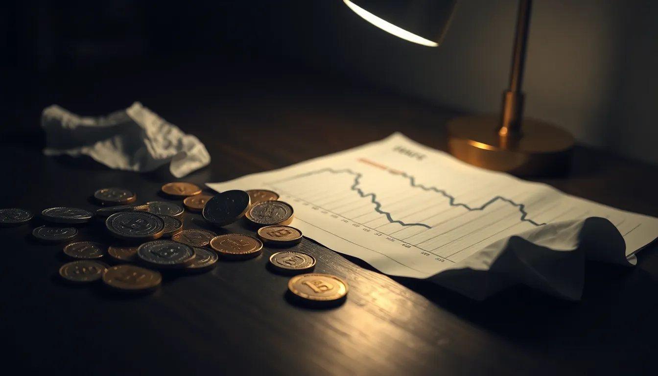 암호화폐 투자 실패 경험을 되돌아보는 이미지