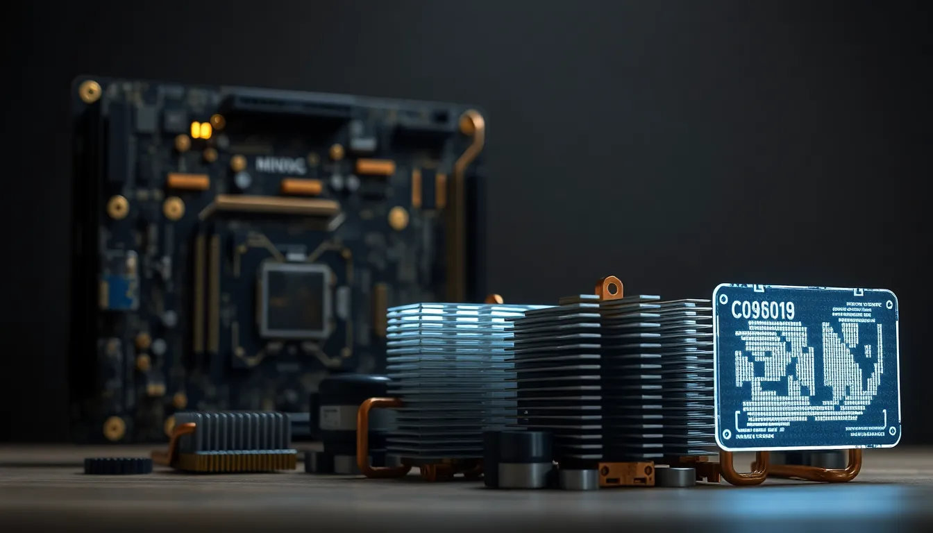 비트코인 채굴 장비와 전력 소비량을 보여주는 이미지