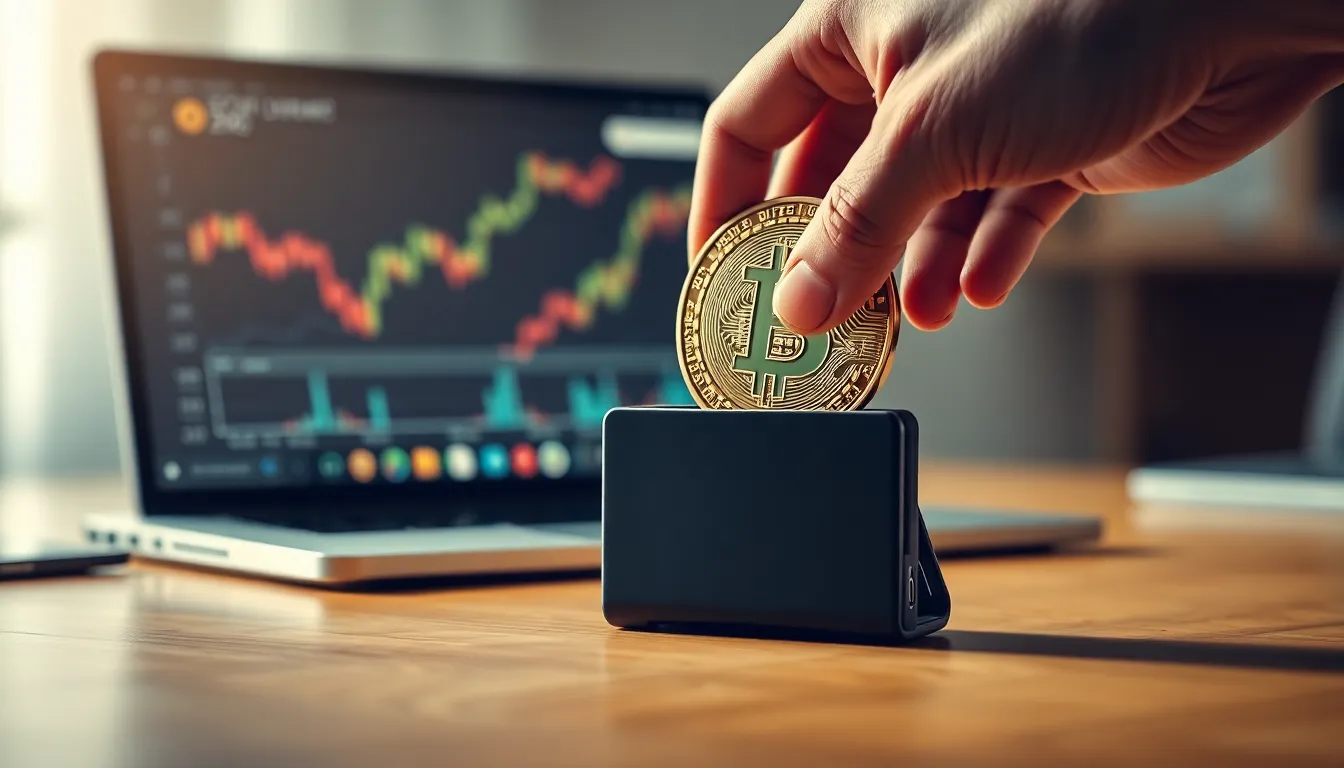 비트코인 안전 보관을 위한 하드웨어 지갑 예시