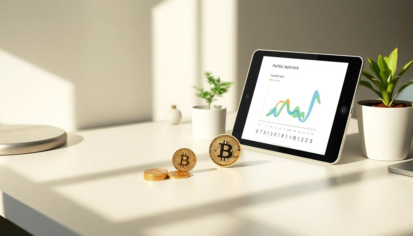 비트코인 차트 및 리밸런싱 개념 이미지